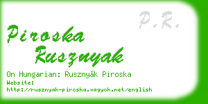 piroska rusznyak business card